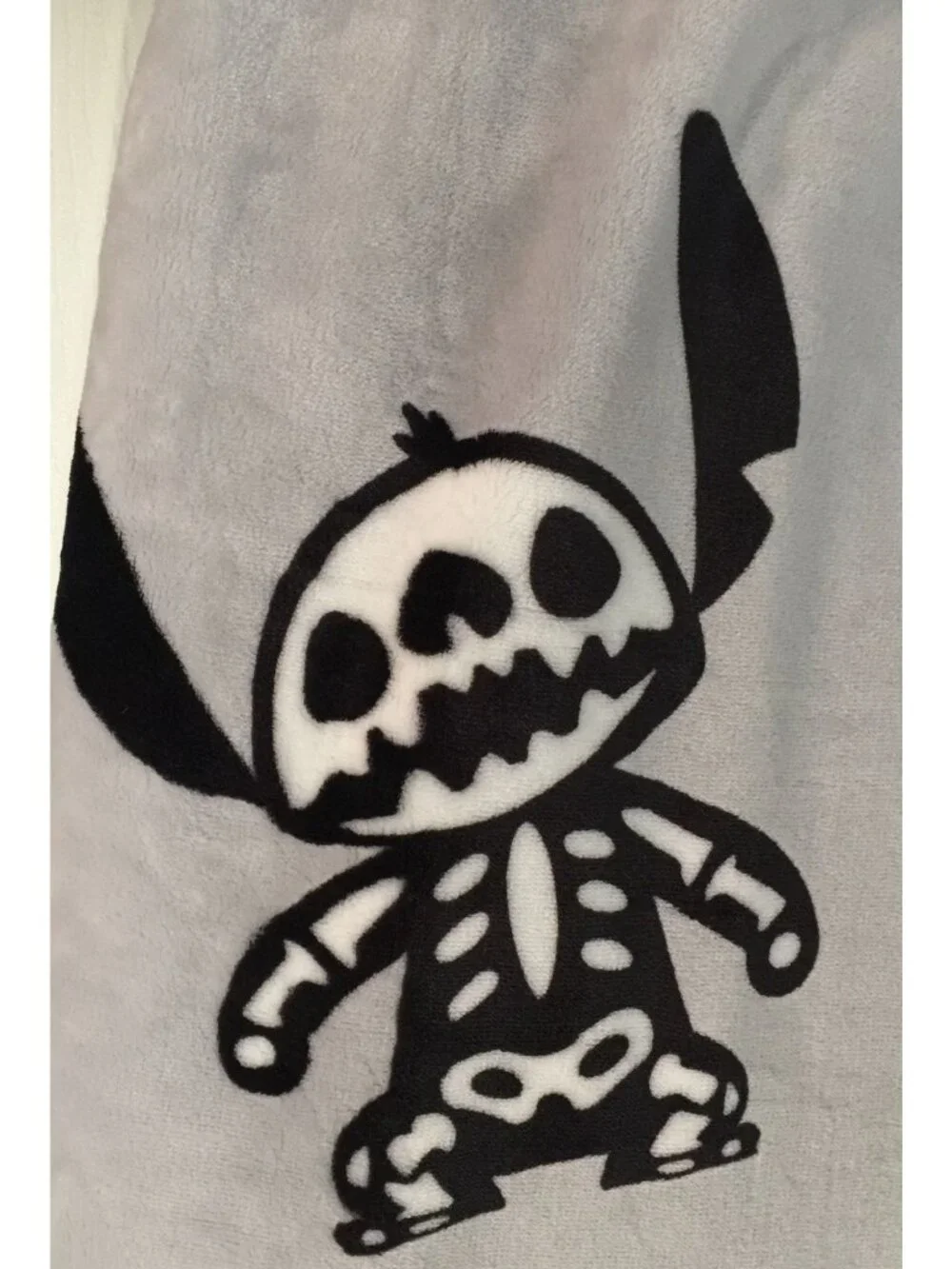 Disney Stitch Halloween Skeleton Plush Throw 60